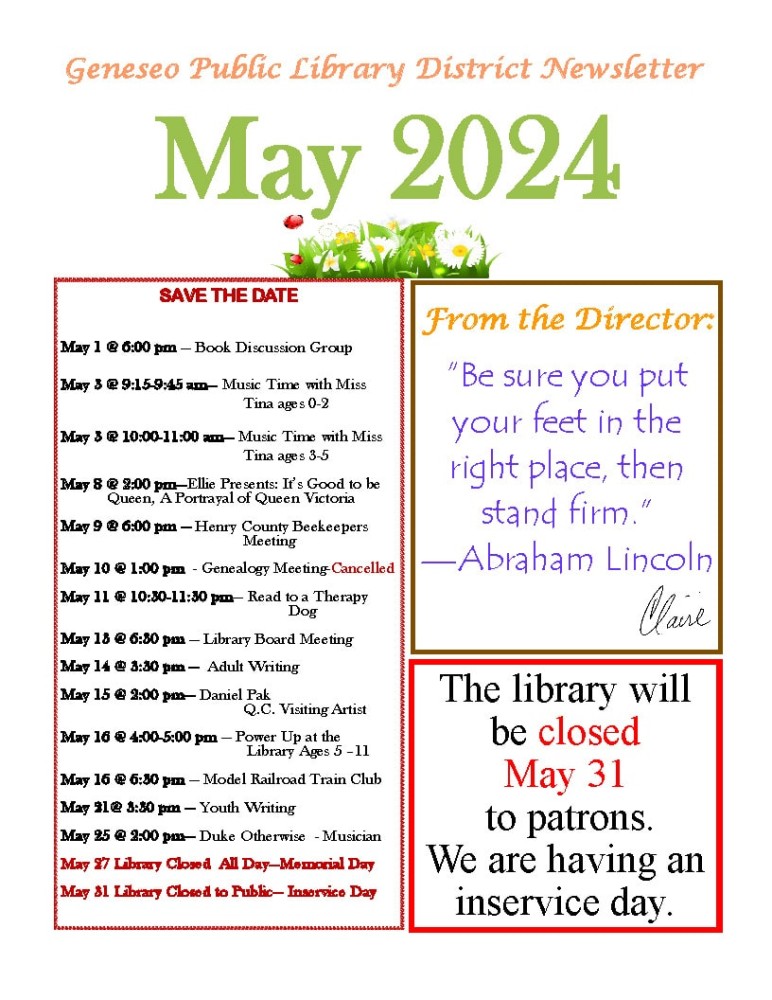 May 2024 Newsletter Page 1