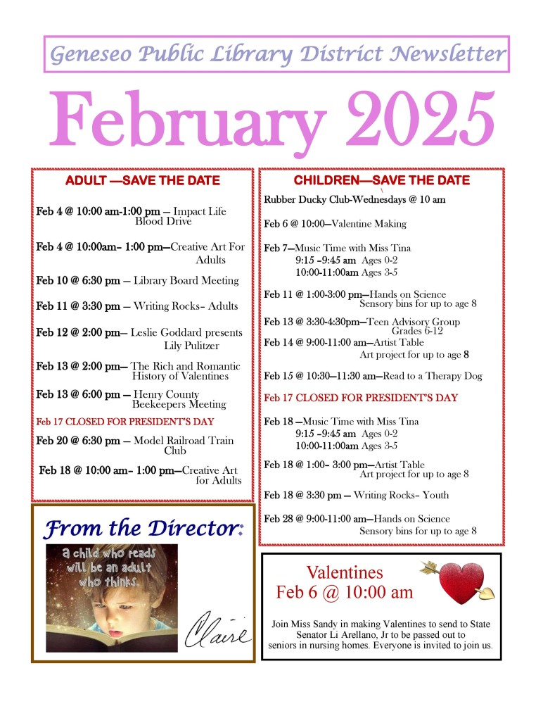 February 2025 Newsletter Page 1