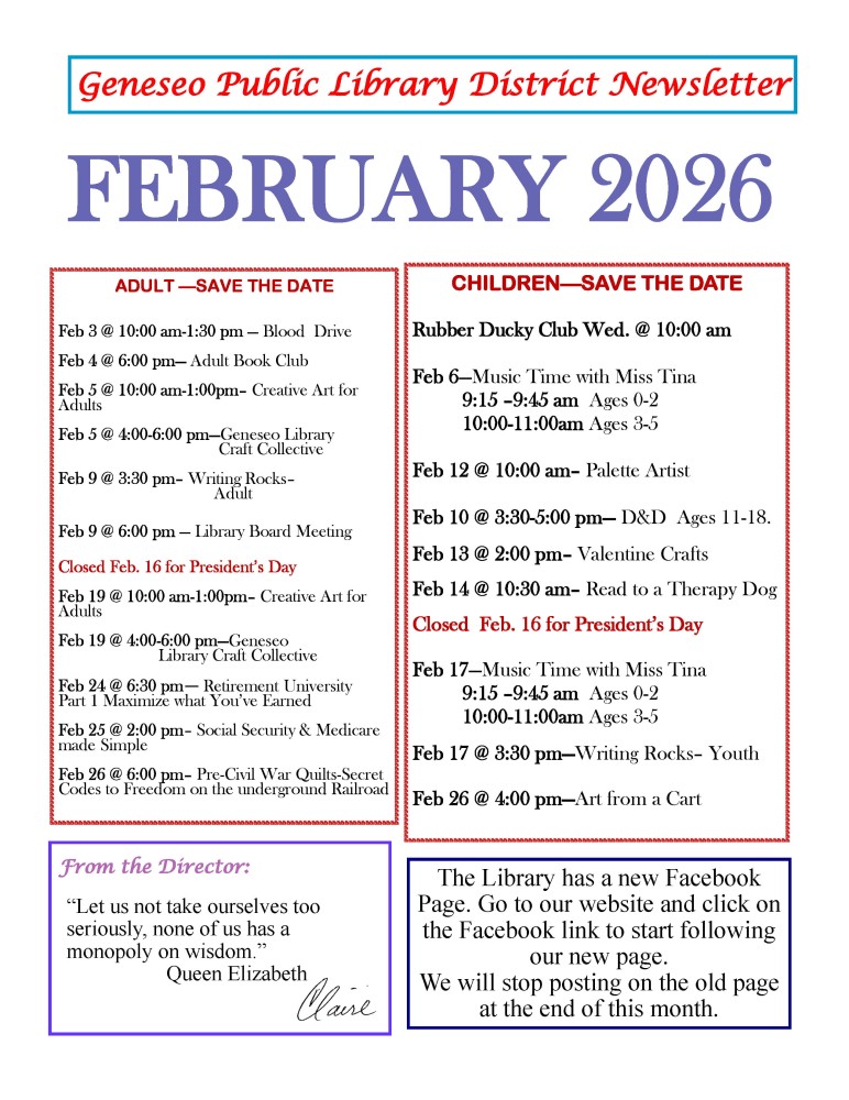 February 2026 Newsletter Page 1