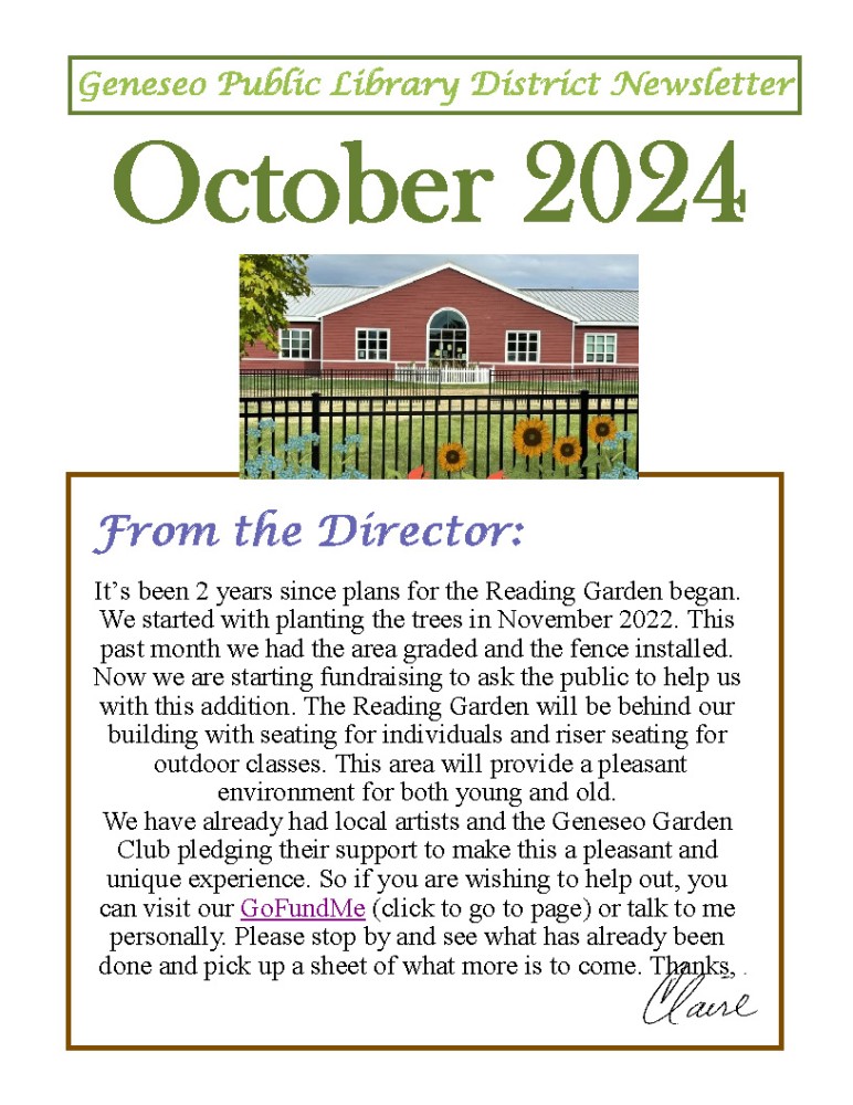 October 2024 Newsletter Page 1