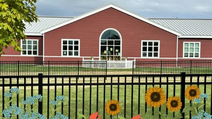 the reading garden at the geneseo public library